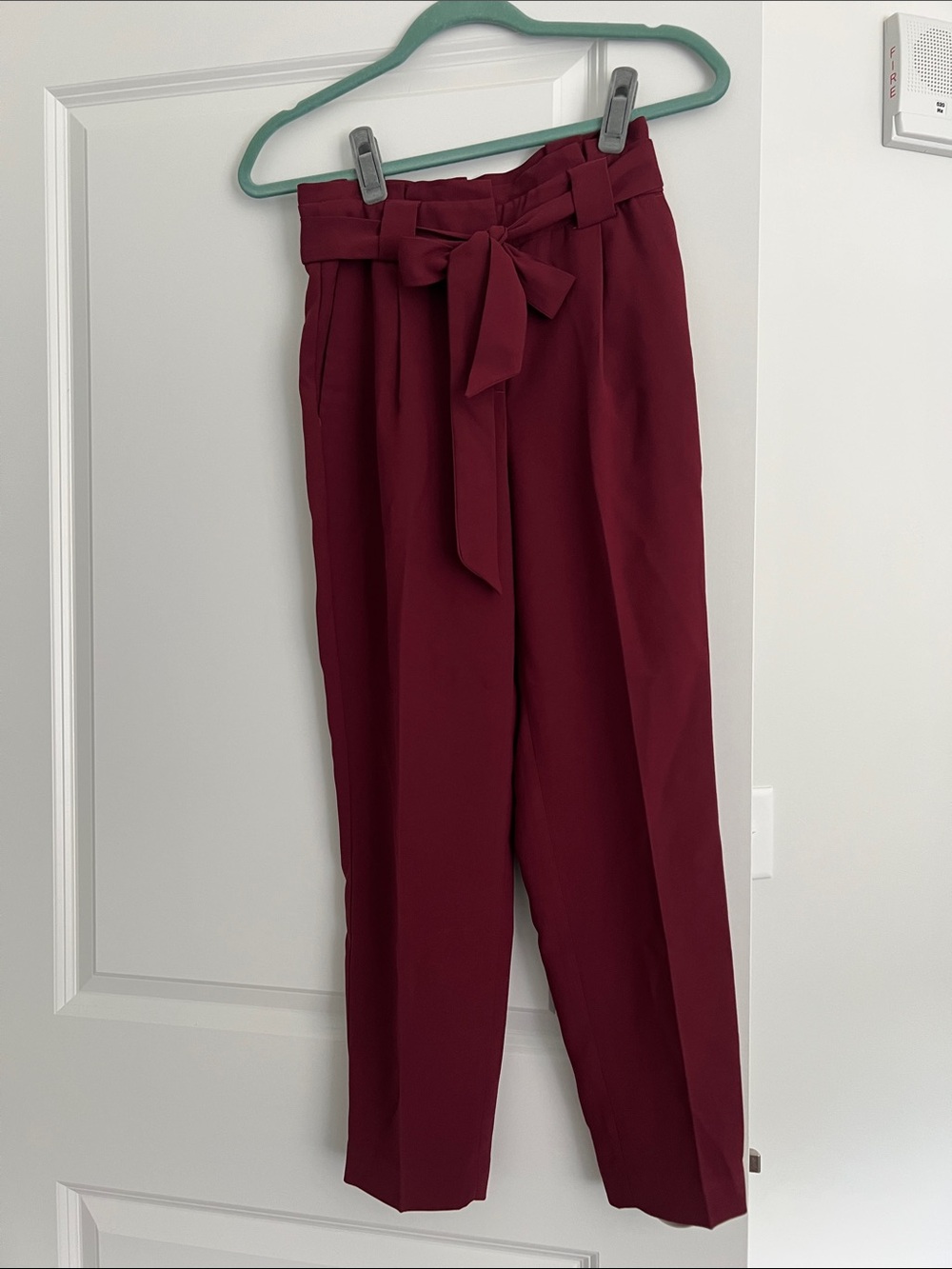 Express High Rise Paperbag Ankle Pants 00S